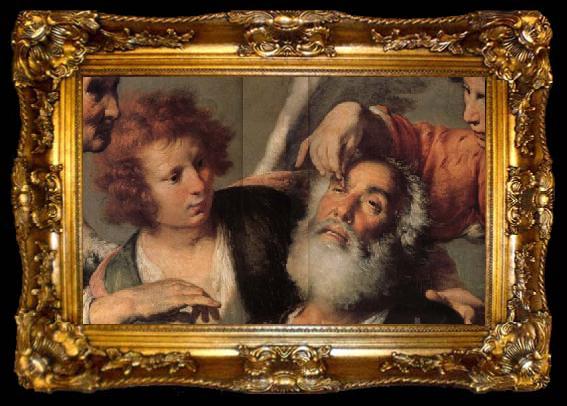 framed  Bernardo Strozzi Detail of The Healing of Tobit, ta009-2